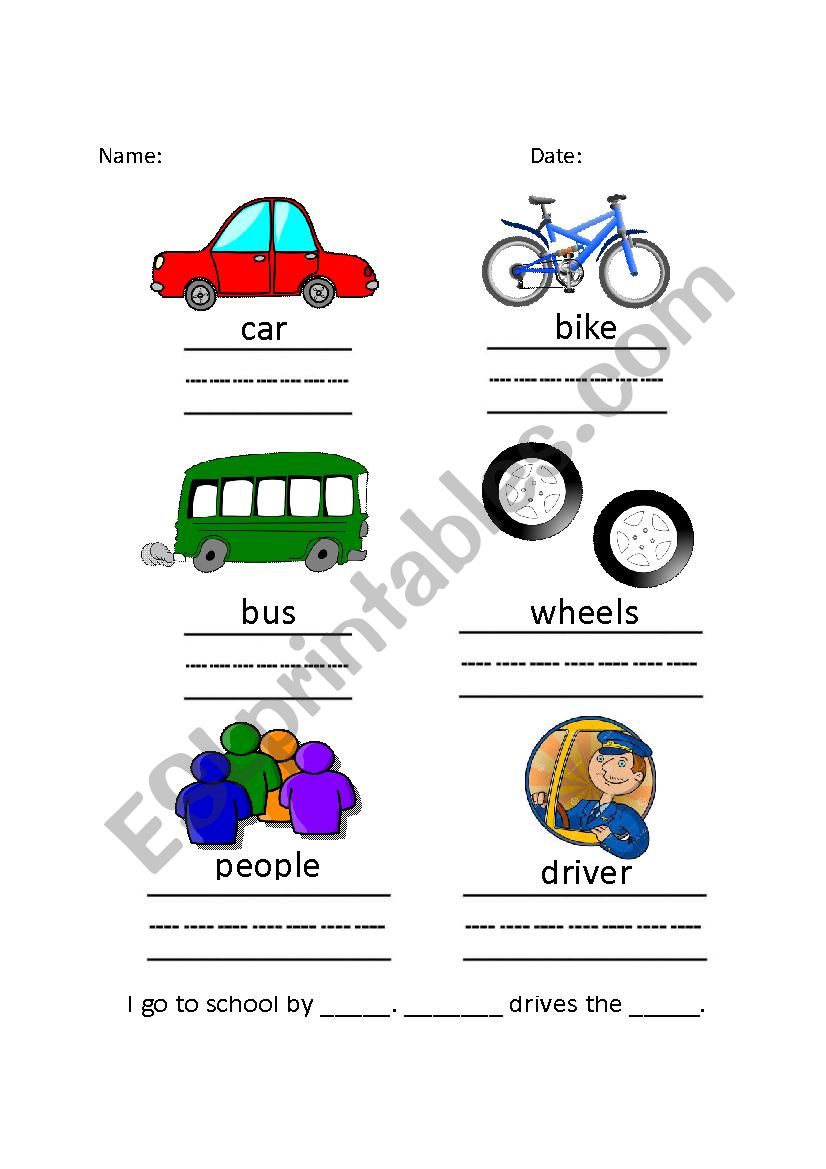 The Wheels on the Bus Song & Worksheet