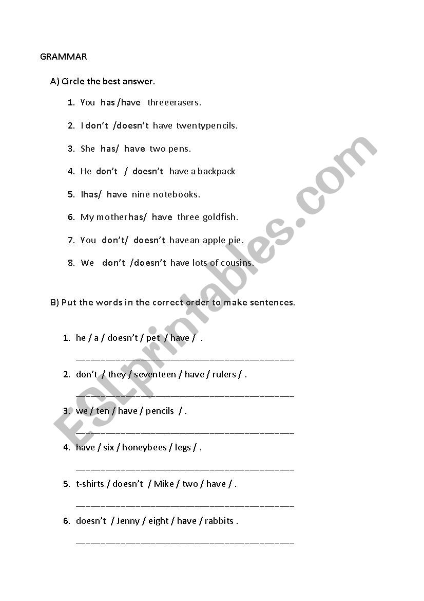 present simple grammar worksheet