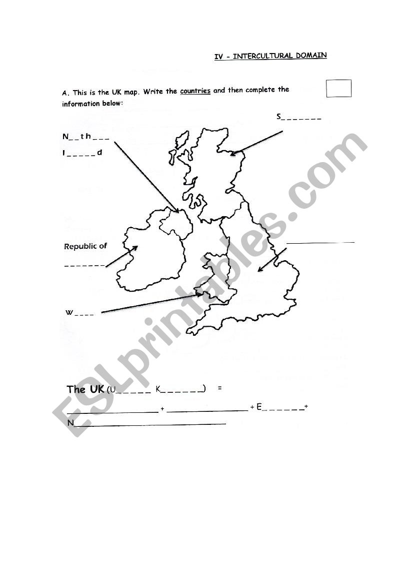 Intercultural domain worksheet