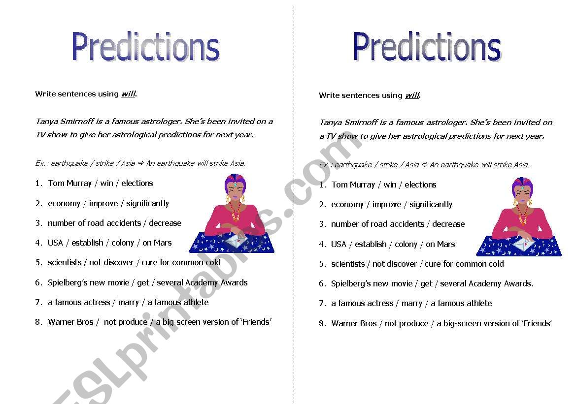 Predictions worksheet