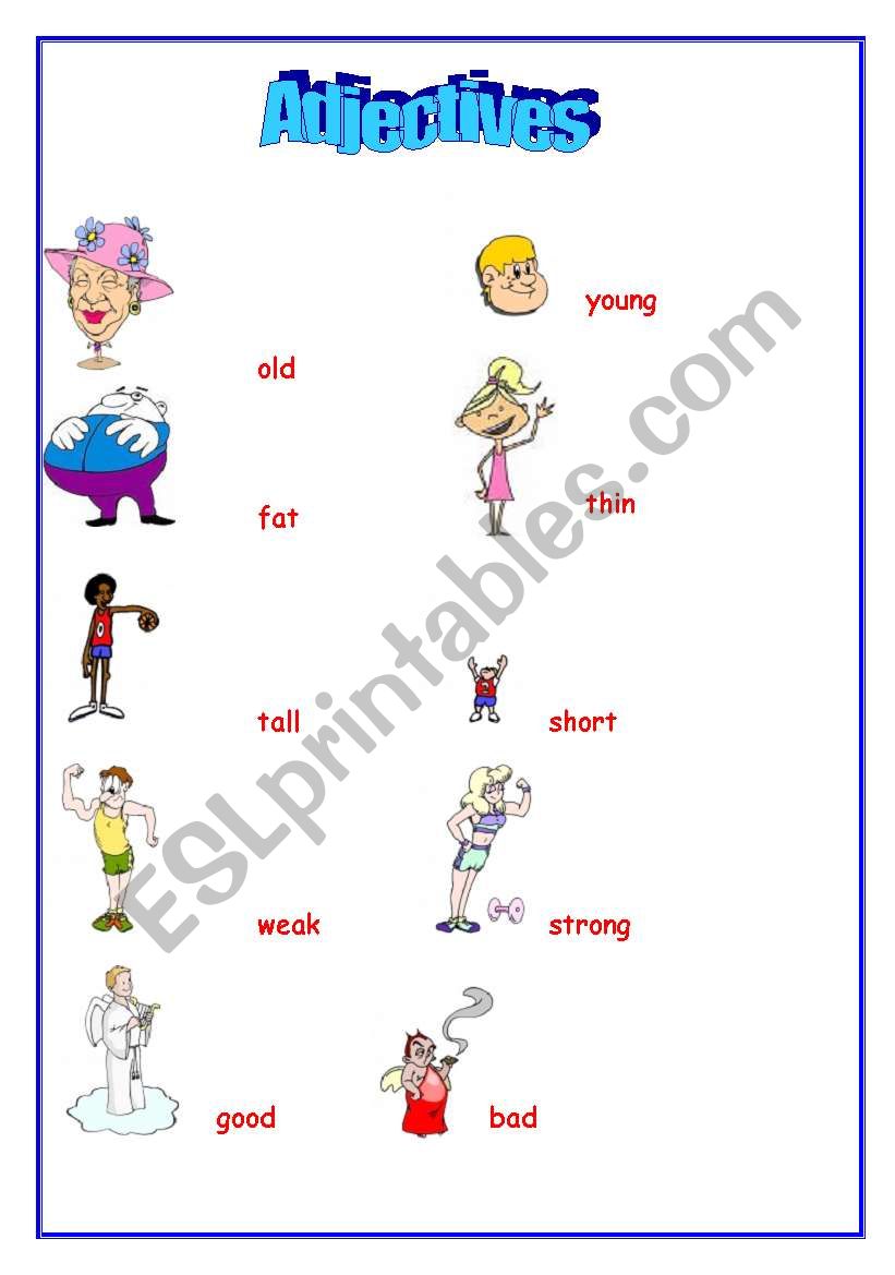 adjectives worksheet