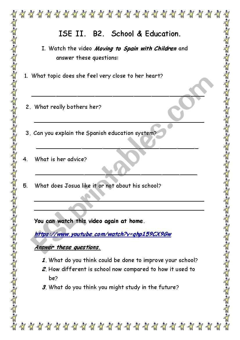 B2      TOPIC        EDUCATION IN SPAIN 