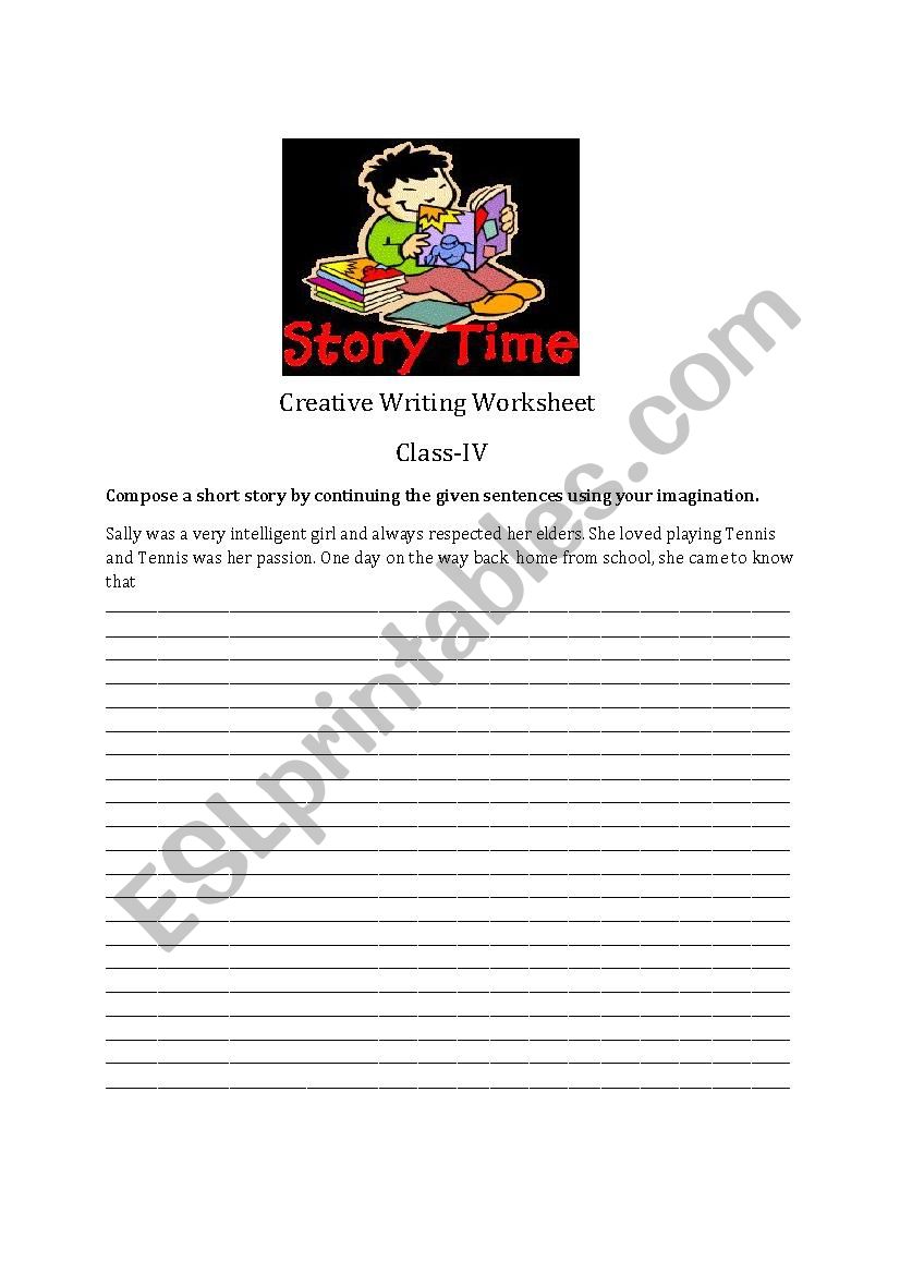 Creative Writing worksheet