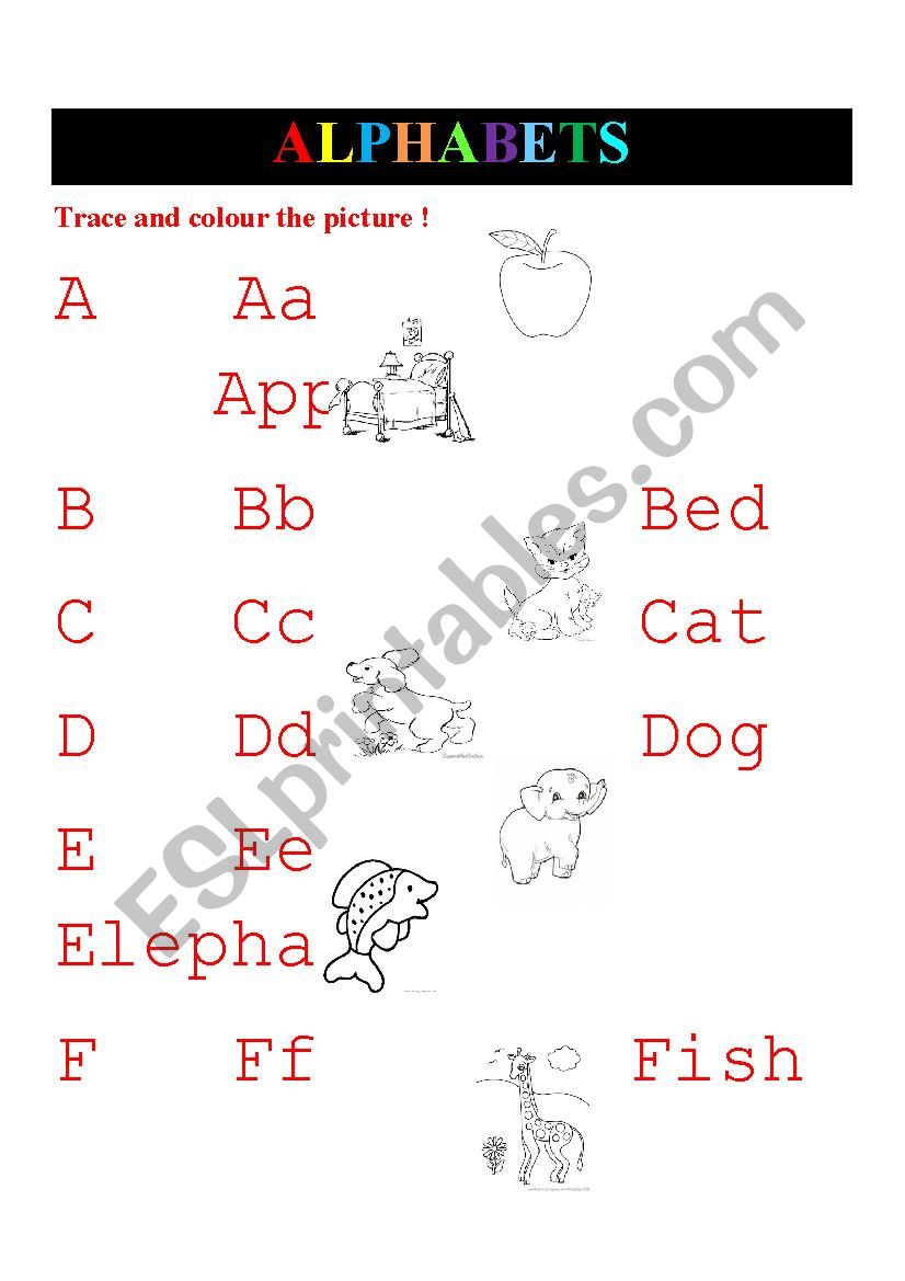 ALPHABETS worksheet