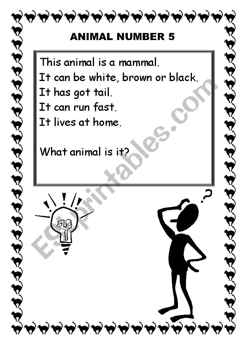 Animal 5 worksheet