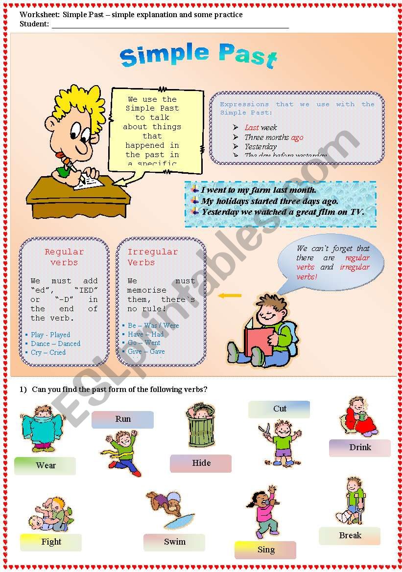 Simple Past - brief explanation and some practice