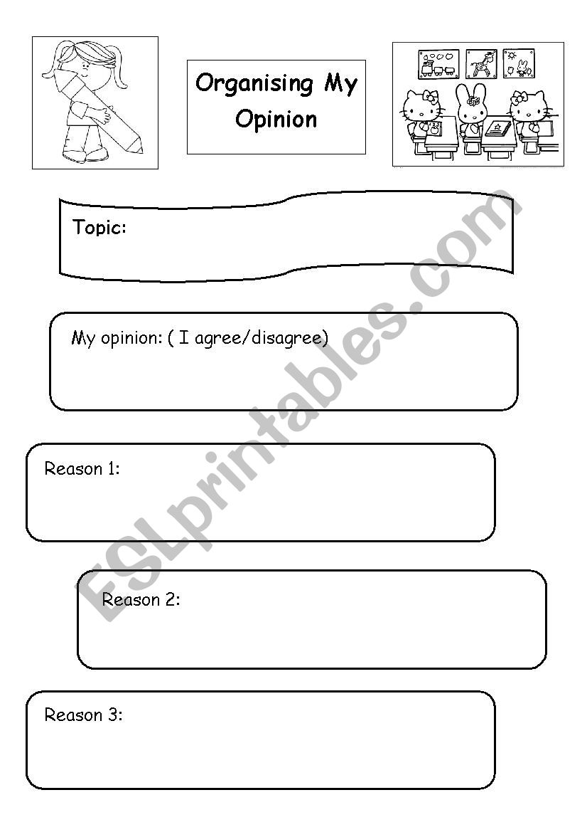 Organising my Opinion Writing Frame