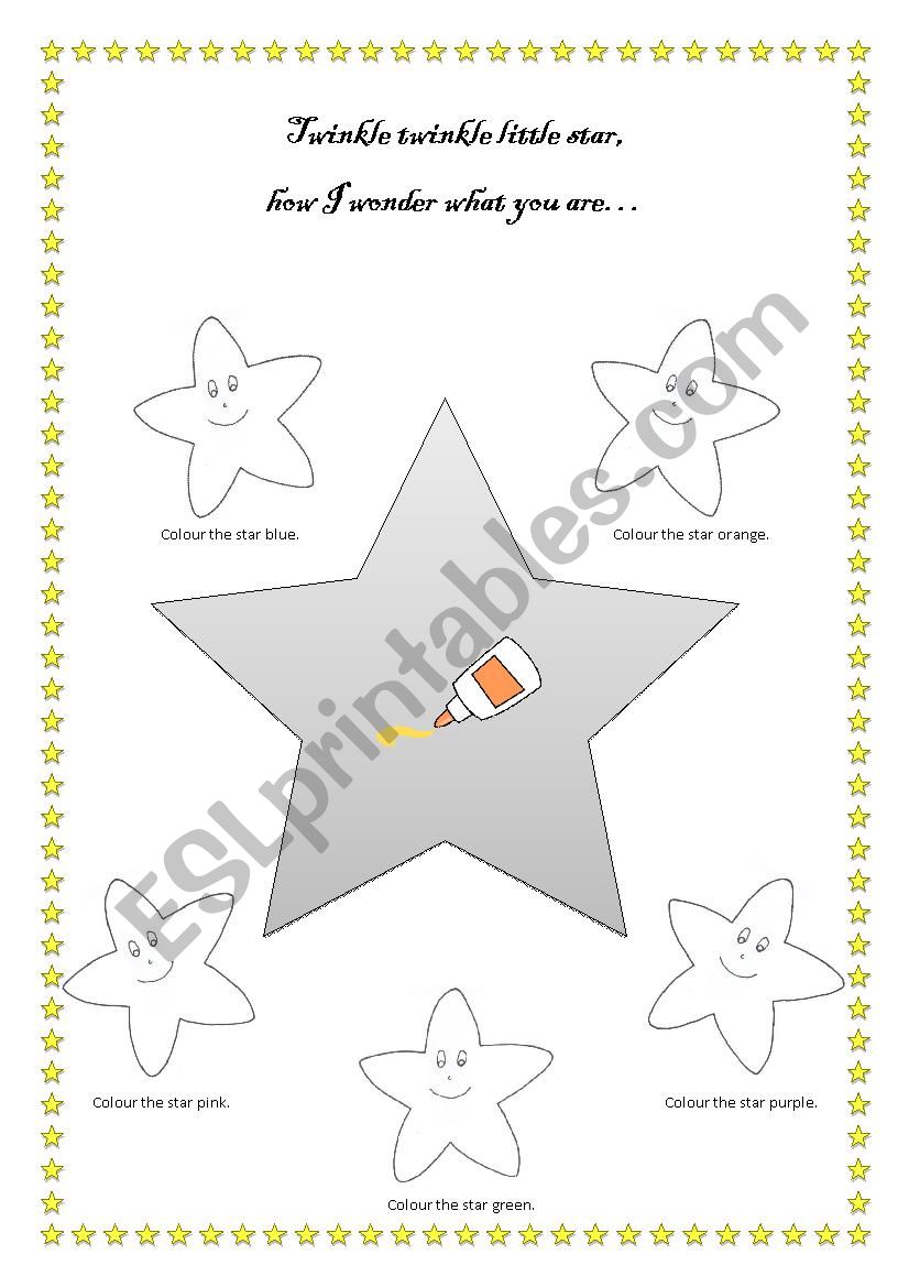 Twinkle twinkle little star worksheet