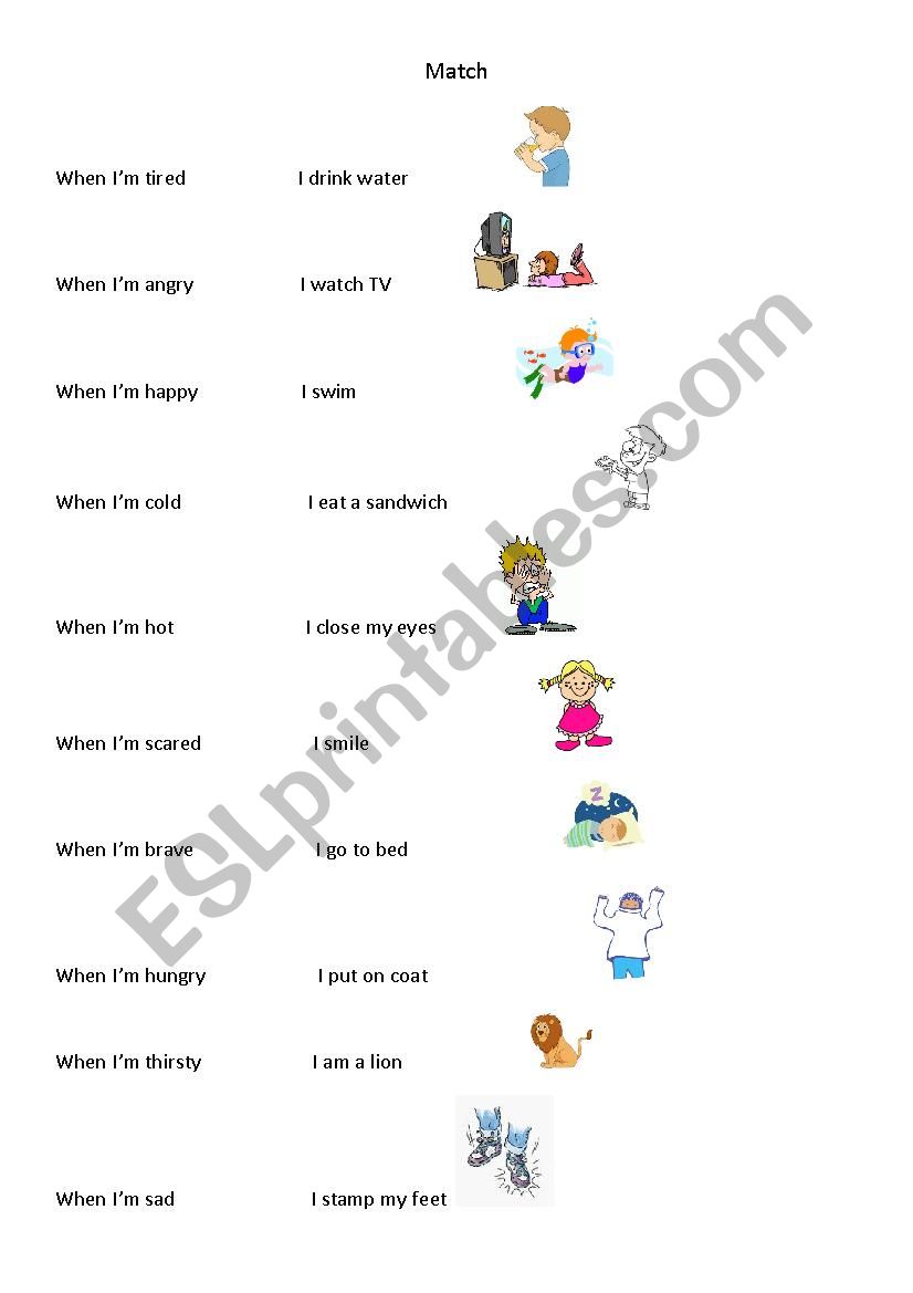 When IÂ´m happy I... worksheet