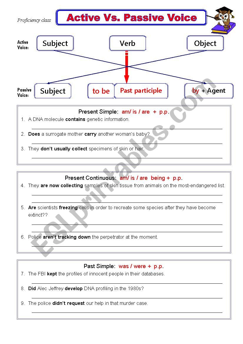 Passive Voice worksheet