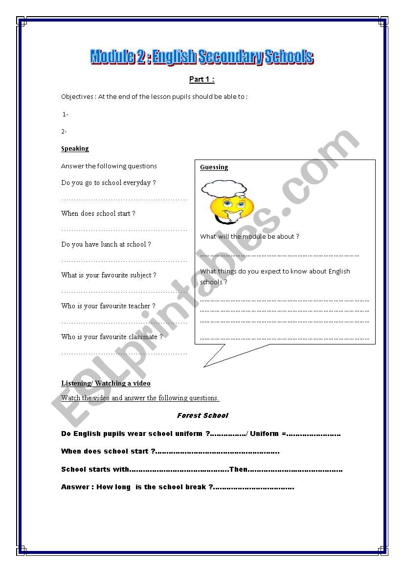  Lesson plan worksheet