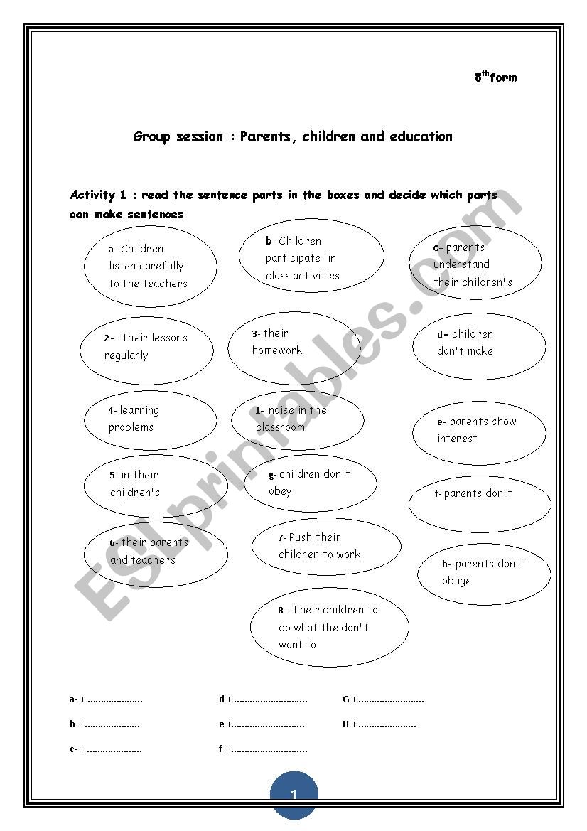 education worksheet