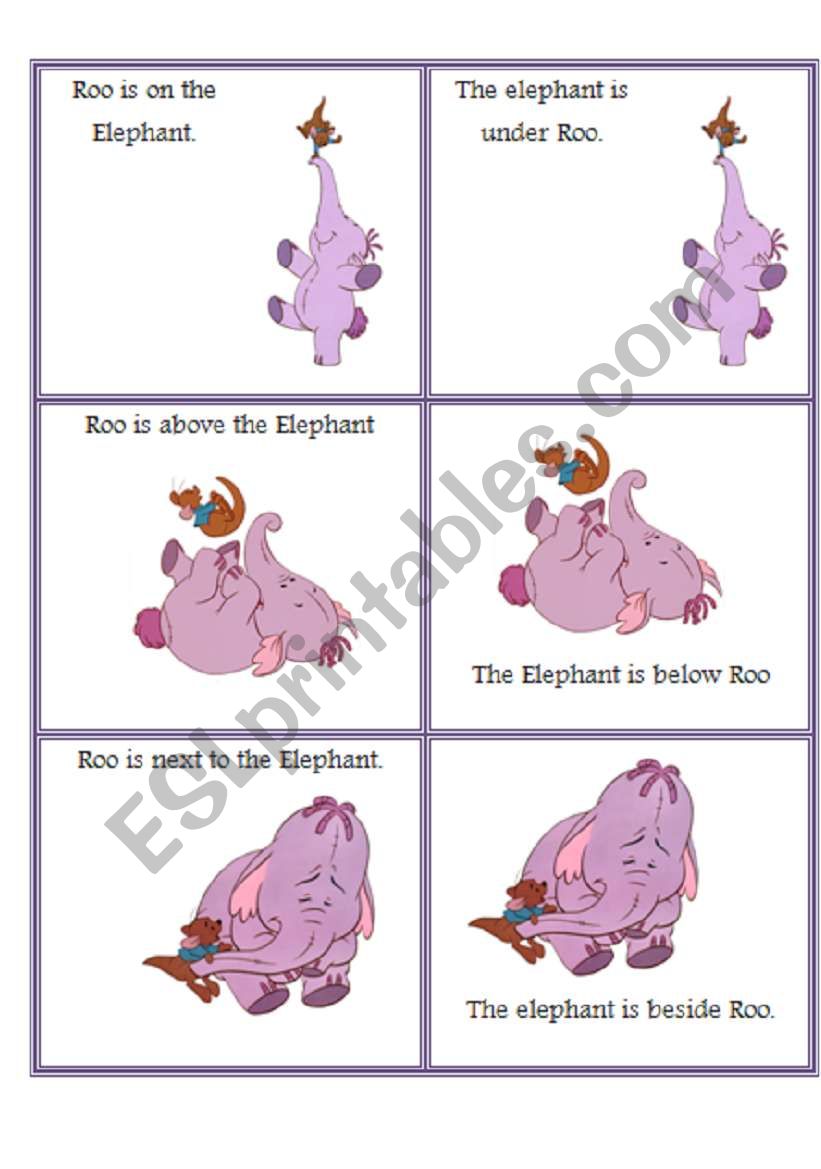 Prepositions with roo from Winnie the Pooh 1/3