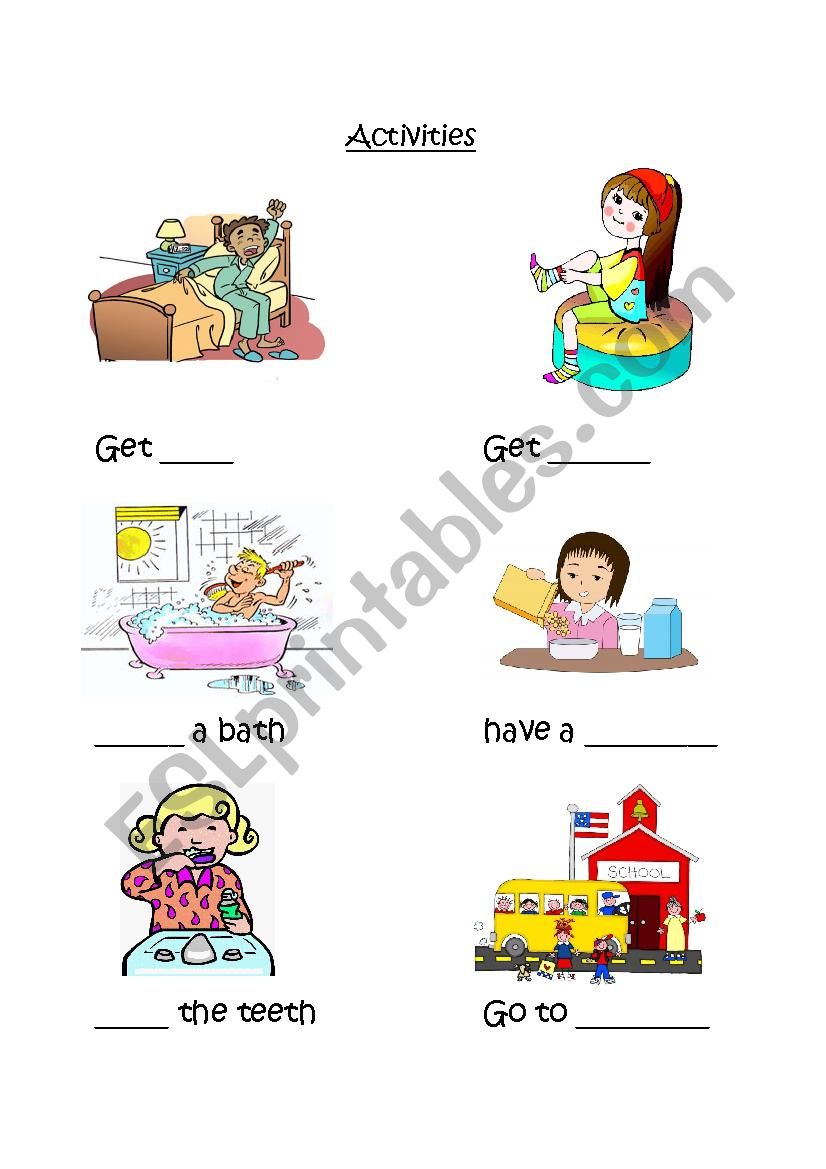 Activities worksheet