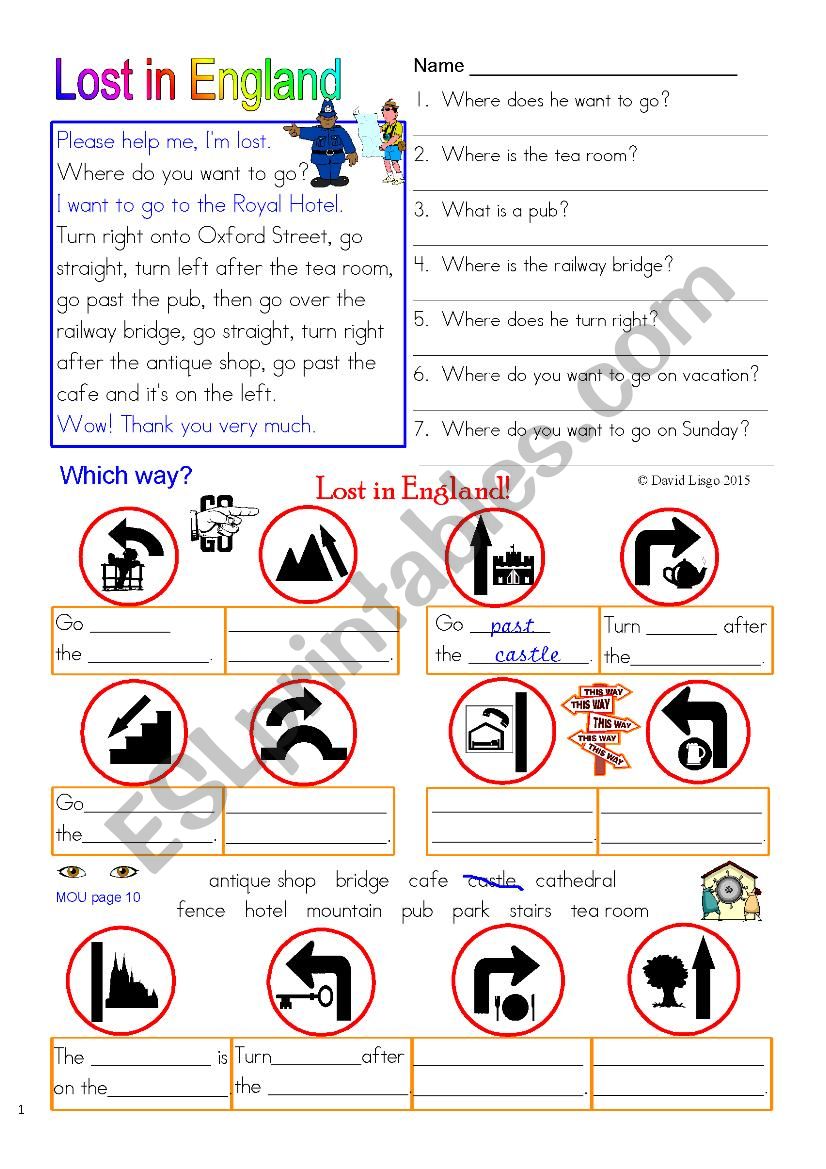 Lost in England: with answer key