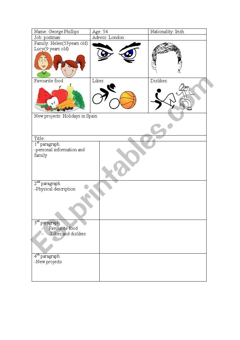 describing people worksheet