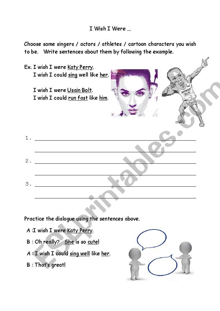 I Wish I Were ... worksheet