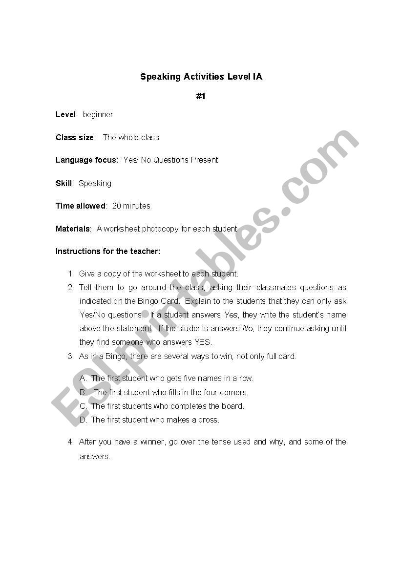 Simple Present Tense worksheet