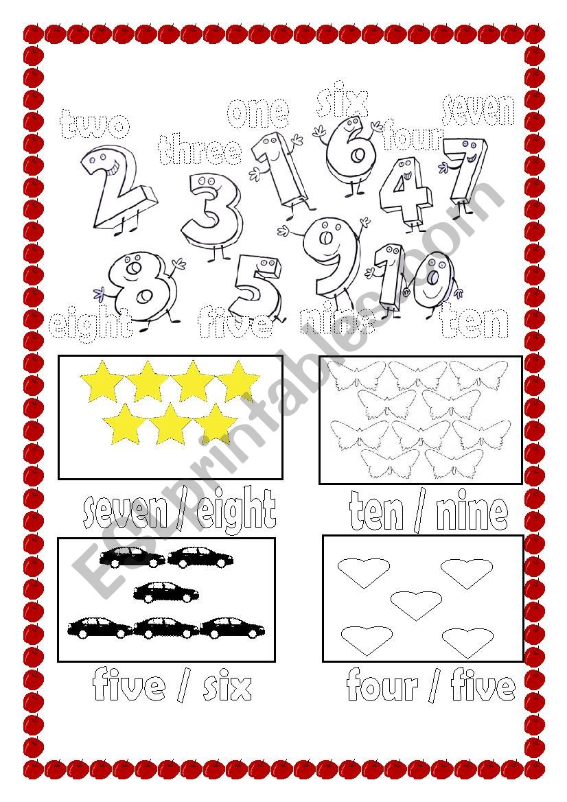 Trace and Circle the numbers worksheet