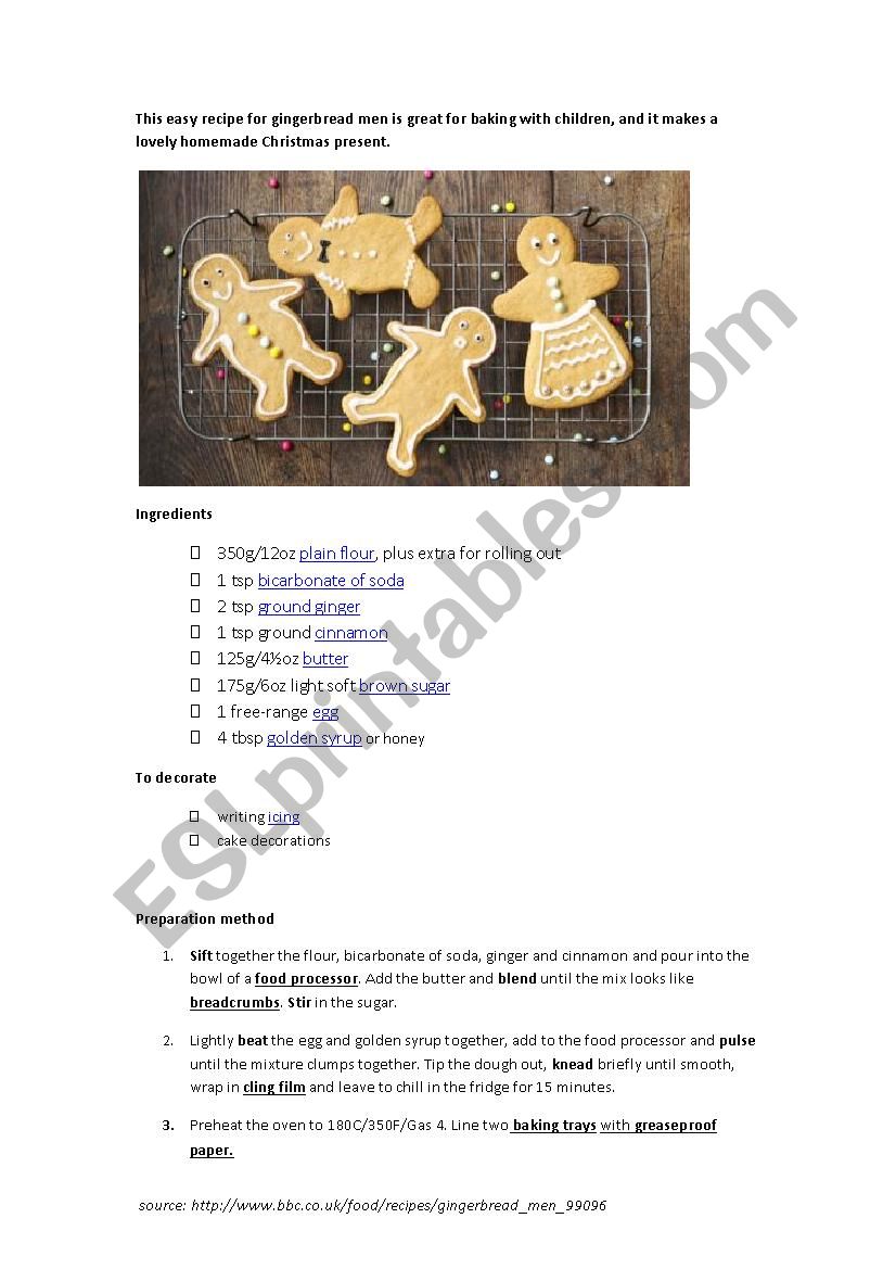 Gingerbread men! worksheet