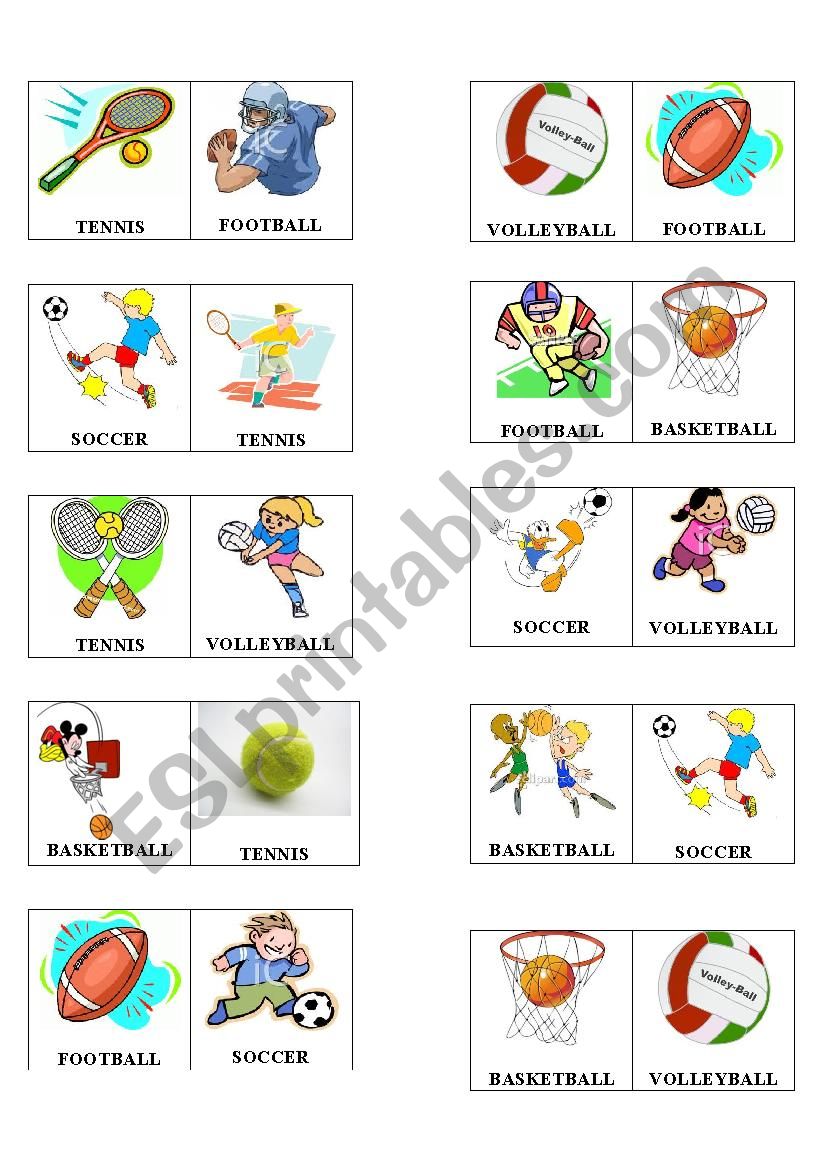 sports dictionary worksheet