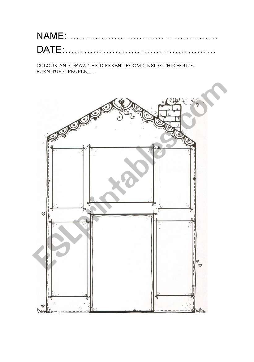 MY DREAMED HOUSE worksheet