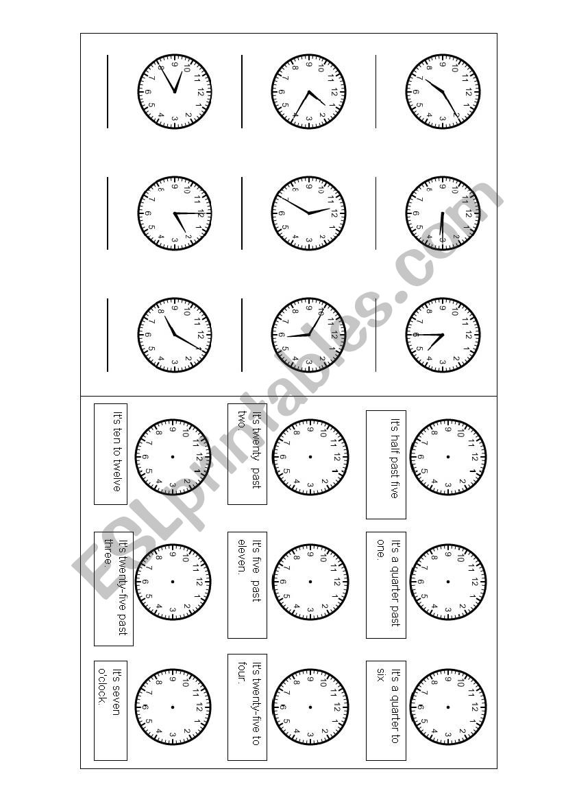 What´s the time worksheet