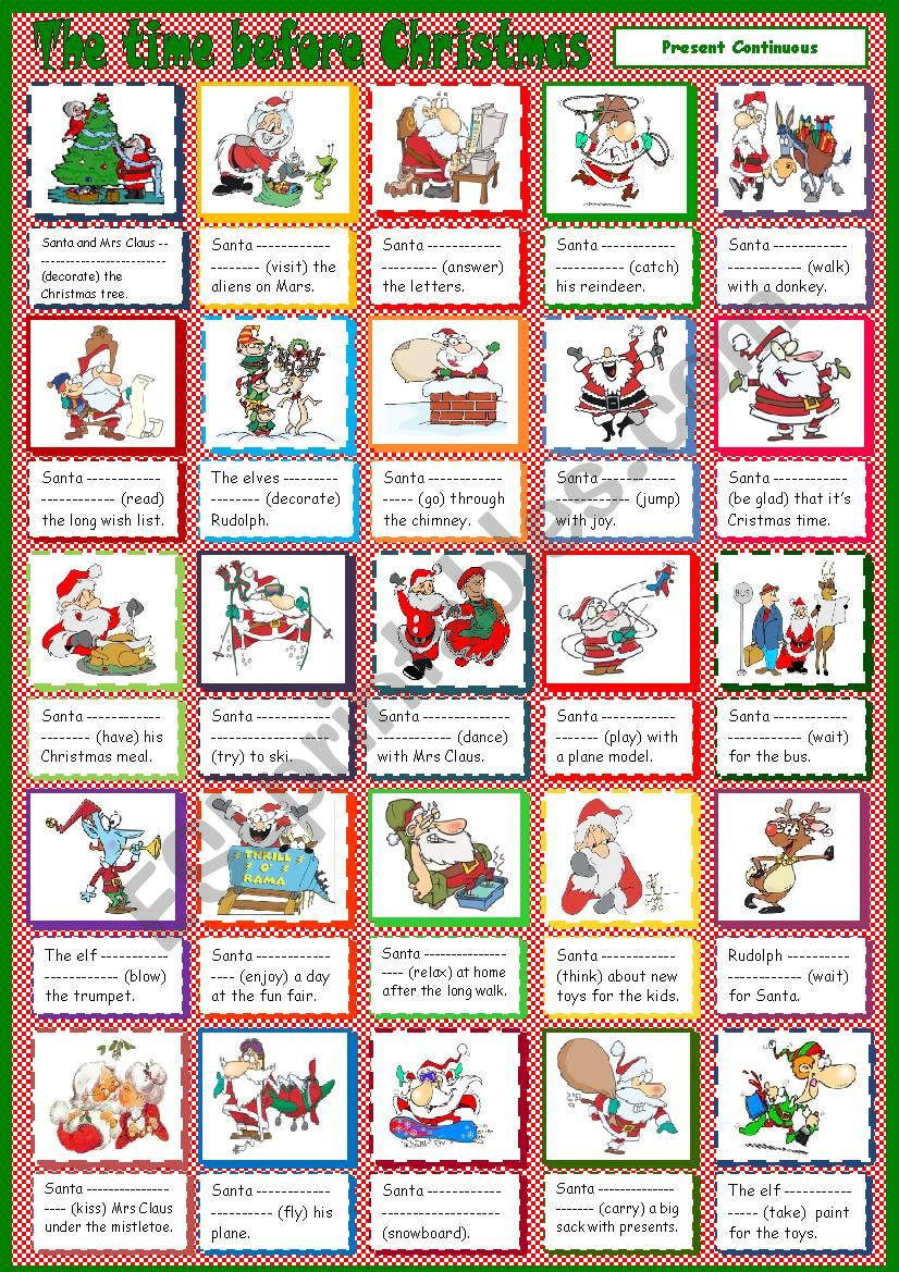 The Time before Christmas worksheet
