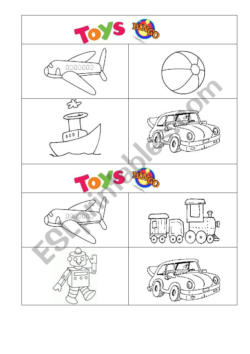 BINGO TOYS worksheet