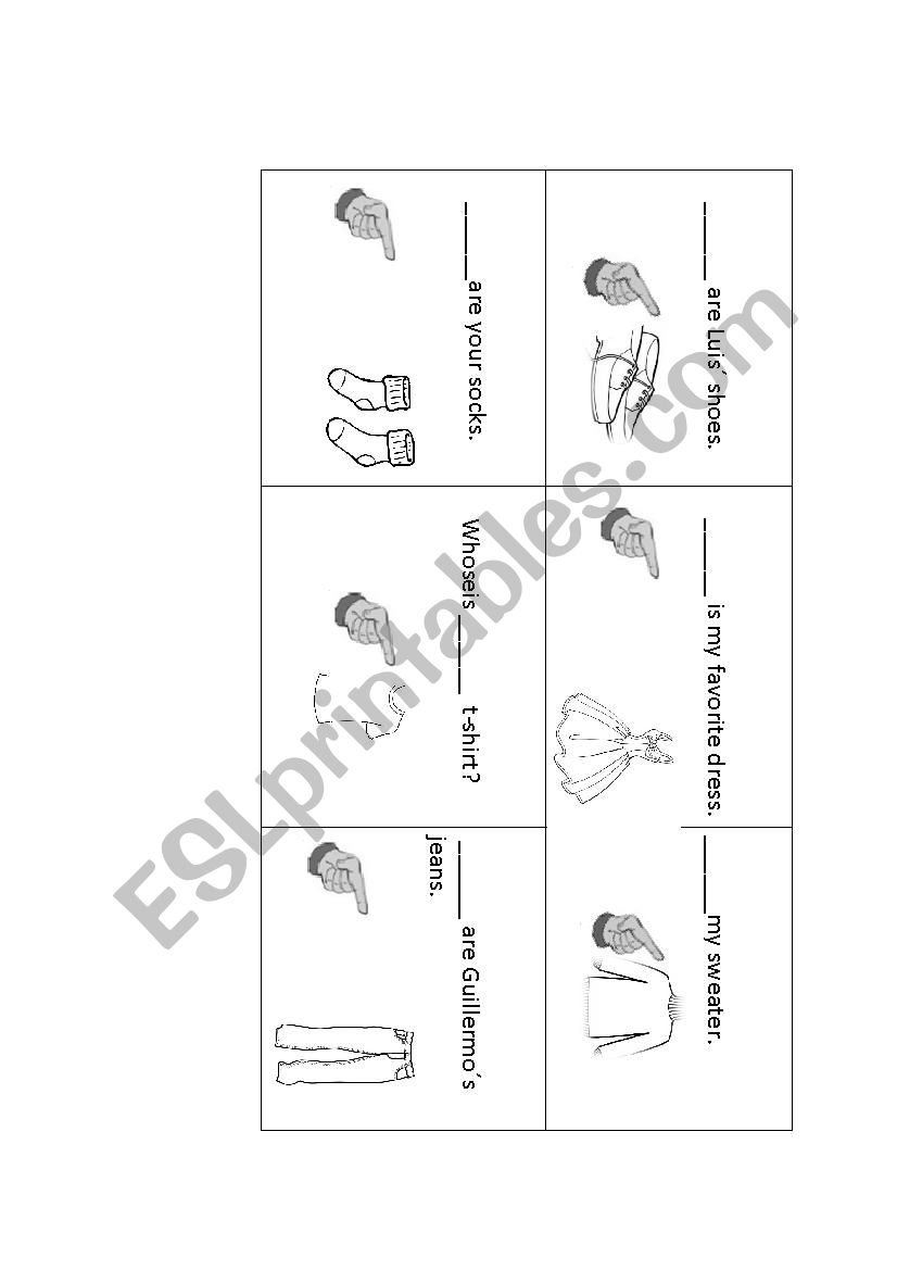 Demonstrative adjectives worksheet