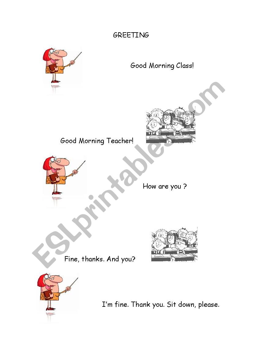 Greeting worksheet