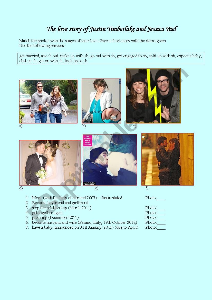 Love story worksheet