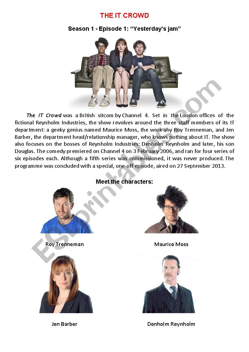 The IT crowd: YesterdayÂ´s Jam