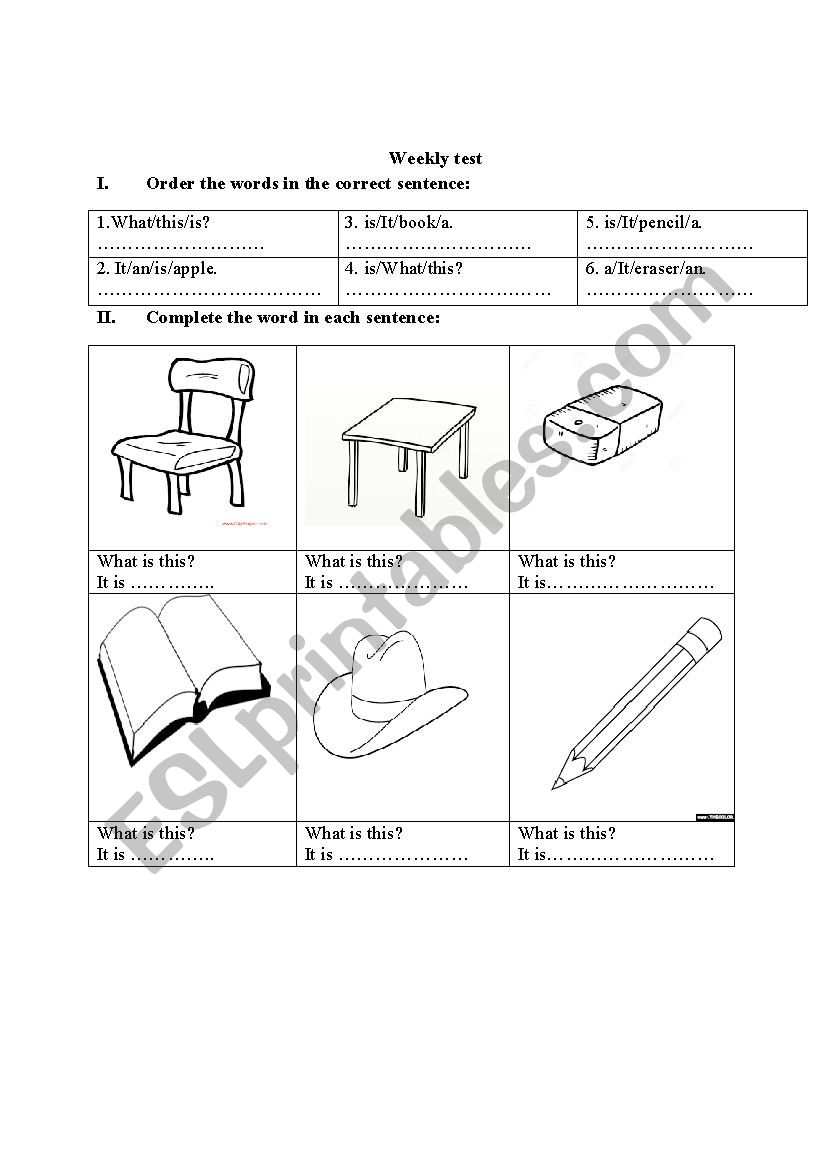 What is this? worksheet