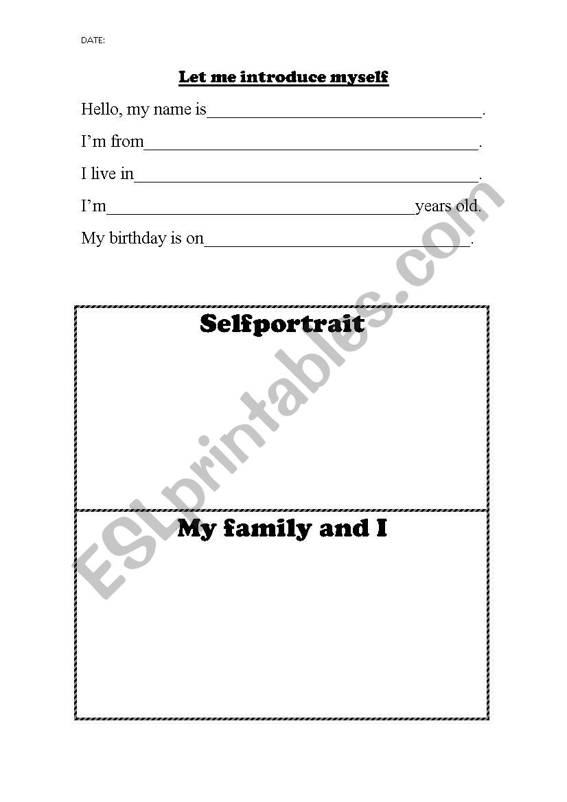 Introductions worksheet