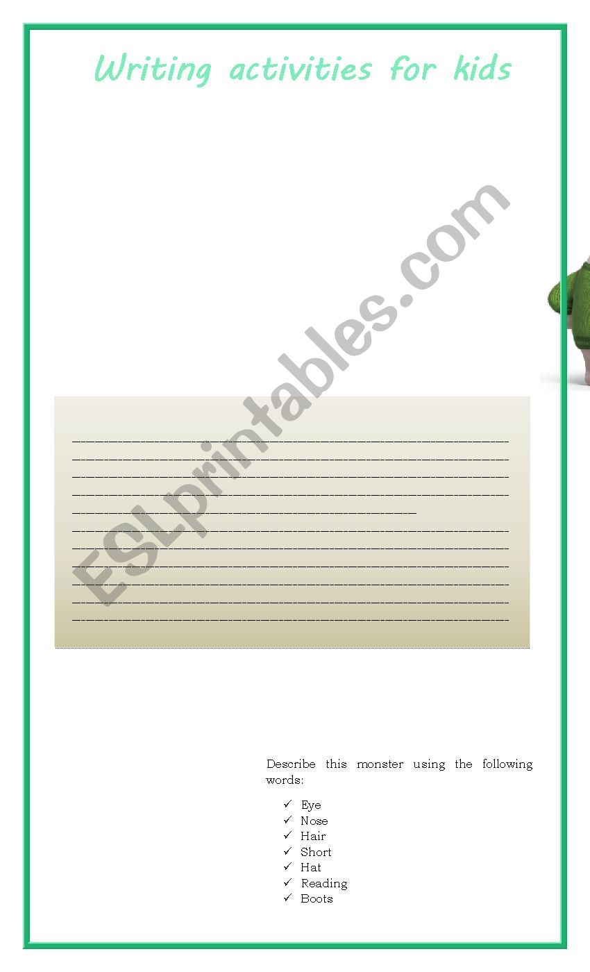 Writing Activities for Kids worksheet