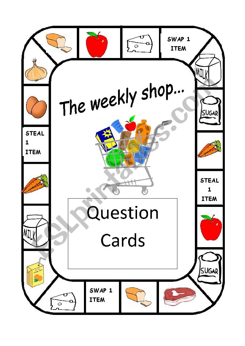 Food Board Game (countable and Uncountables)