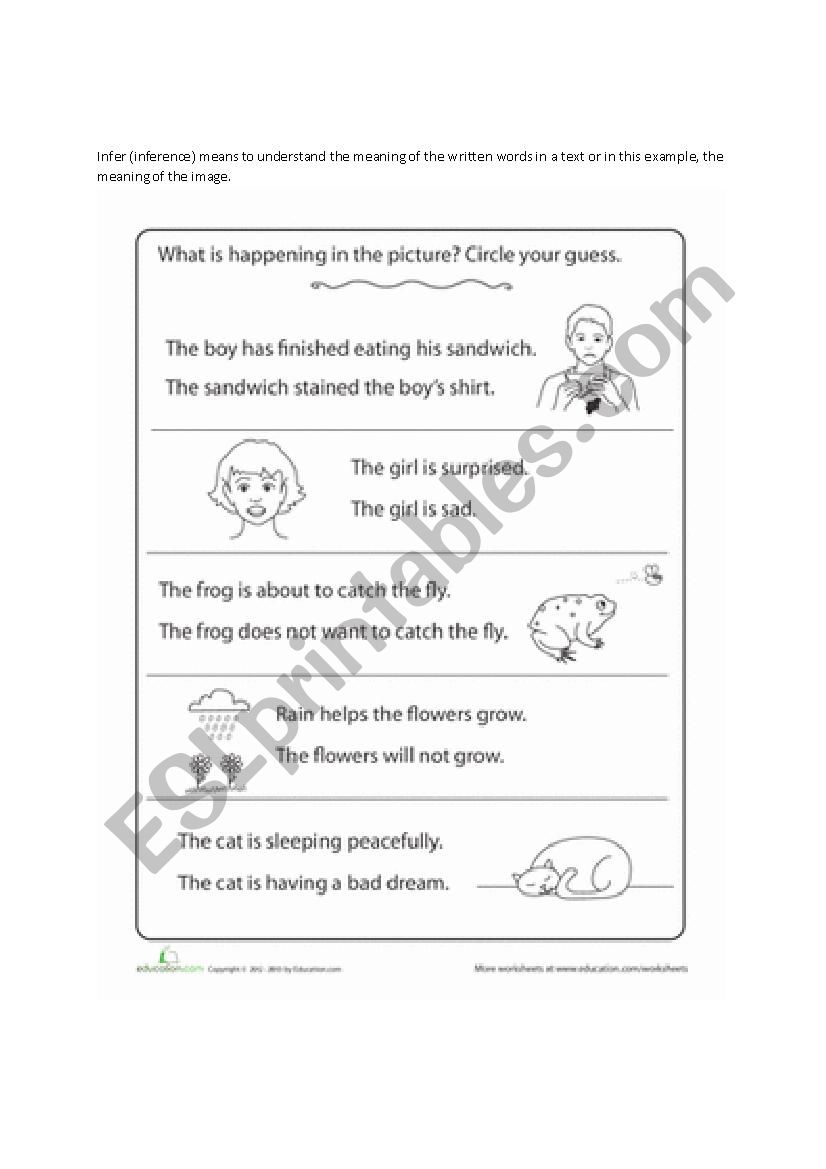 Inference worksheet