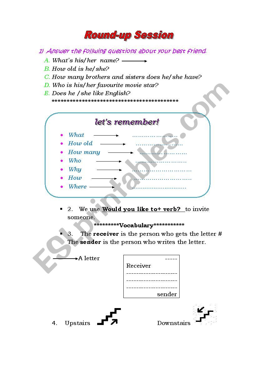 round up worksheet