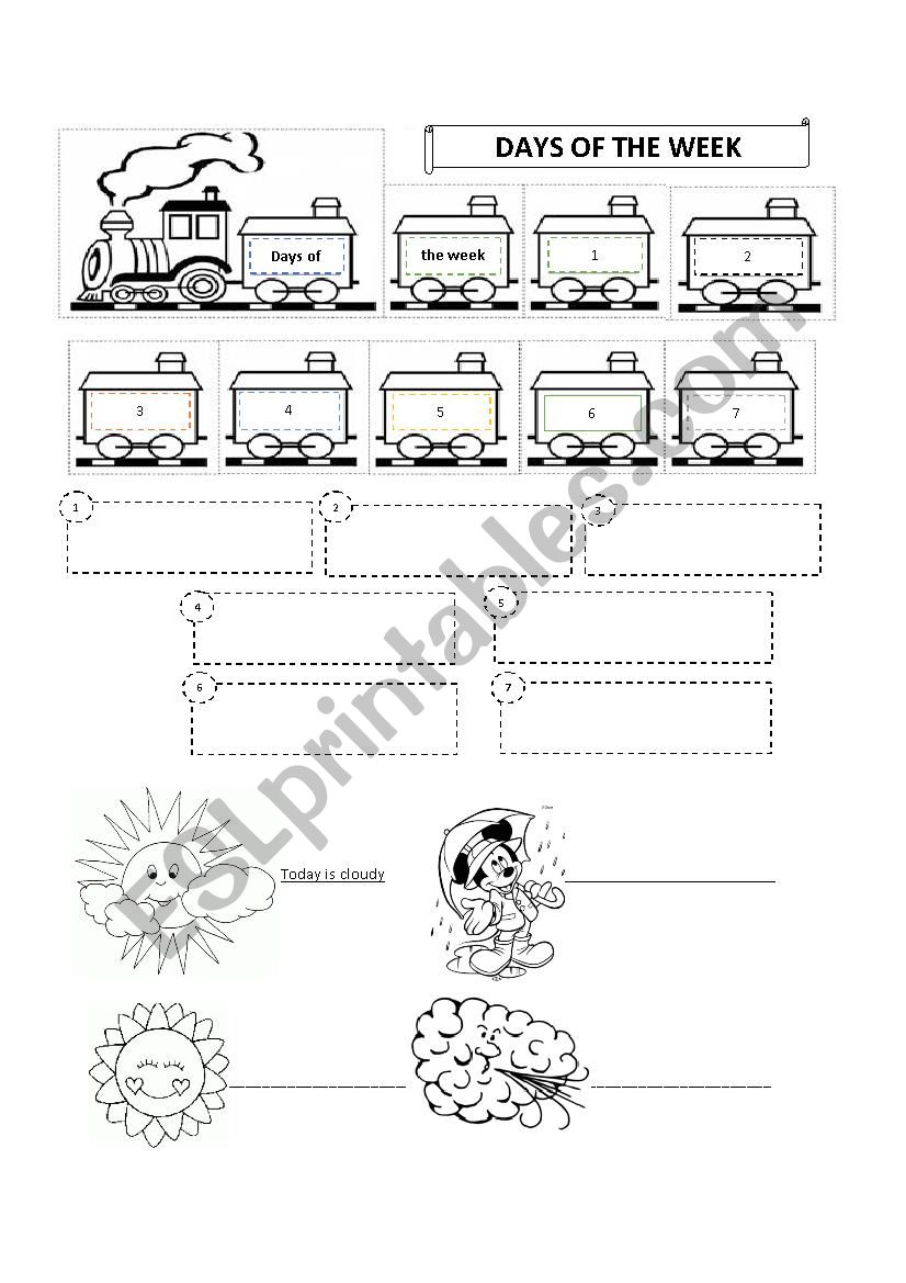 Days of the week worksheet