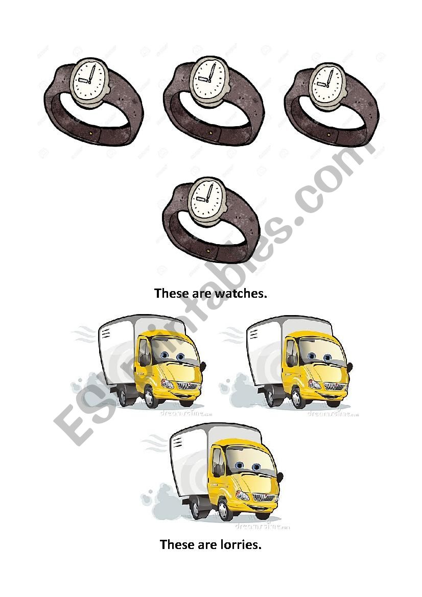 Plural Toys Flashcards worksheet
