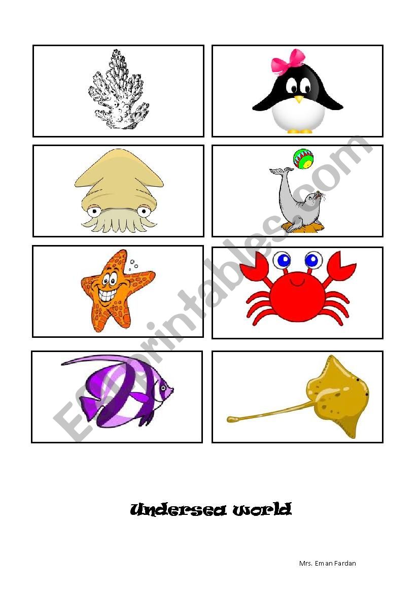 undersea creatures worksheet