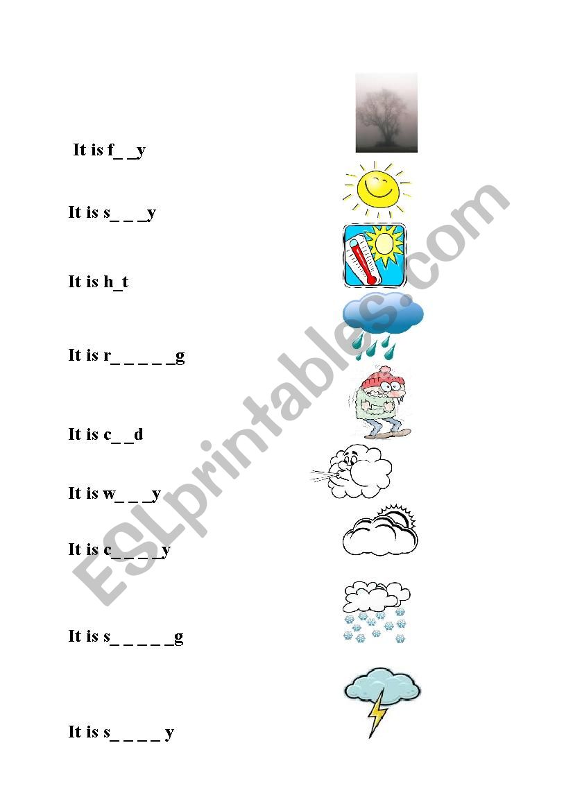 weather and seasons worksheet