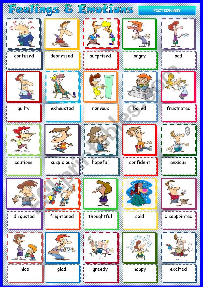 Feelings & Emotions worksheet