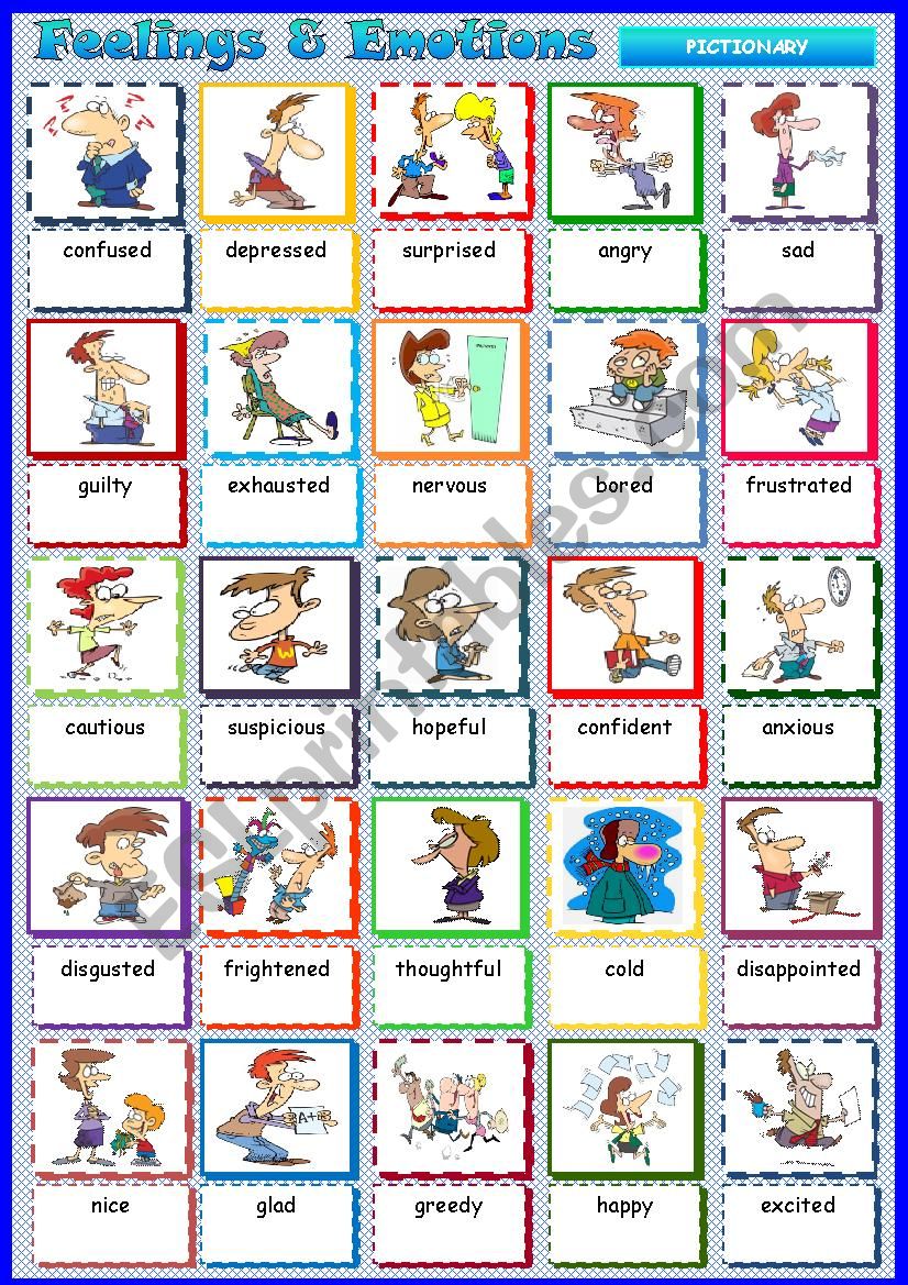 Feelings & Emotions worksheet