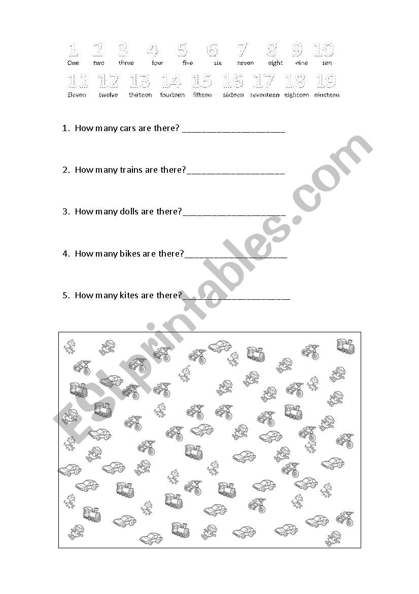 Count and write the number worksheet