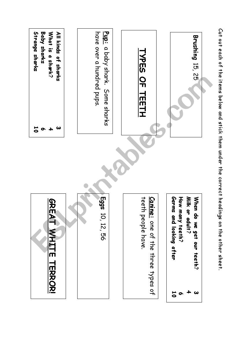 non-fiction text features worksheet