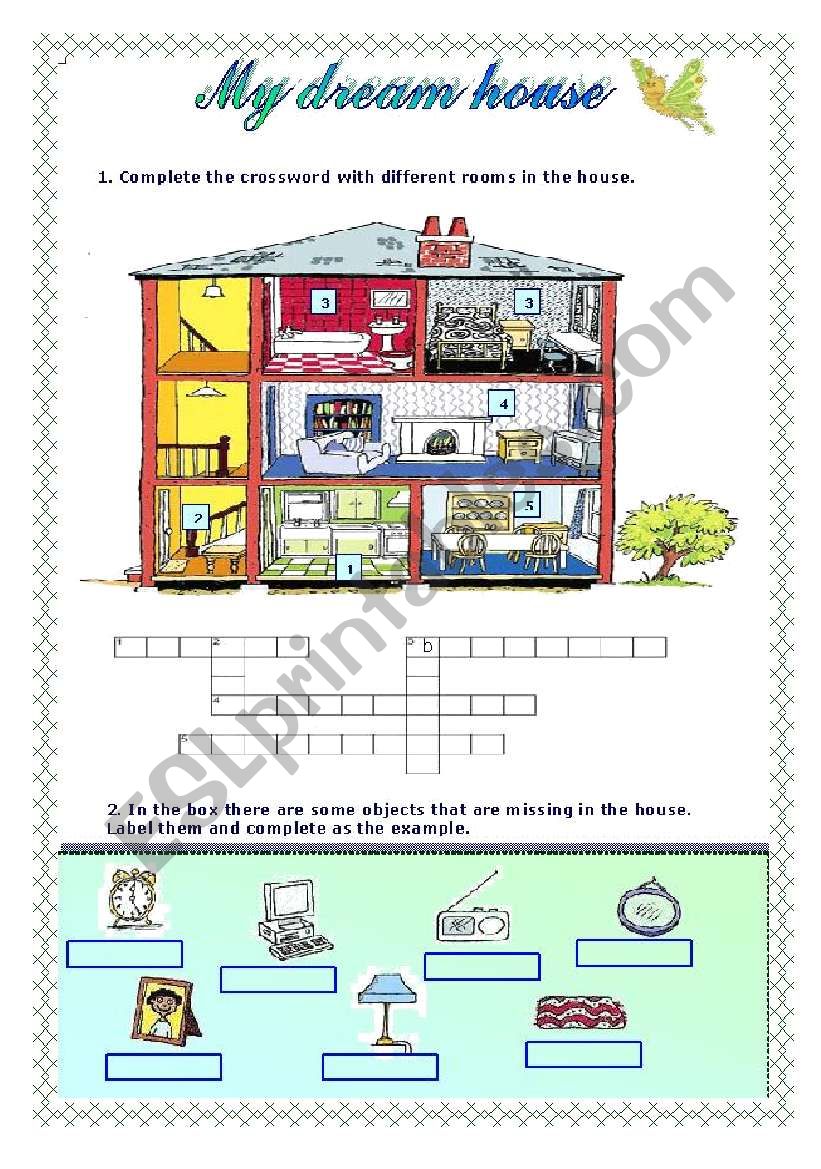 My dream house worksheet