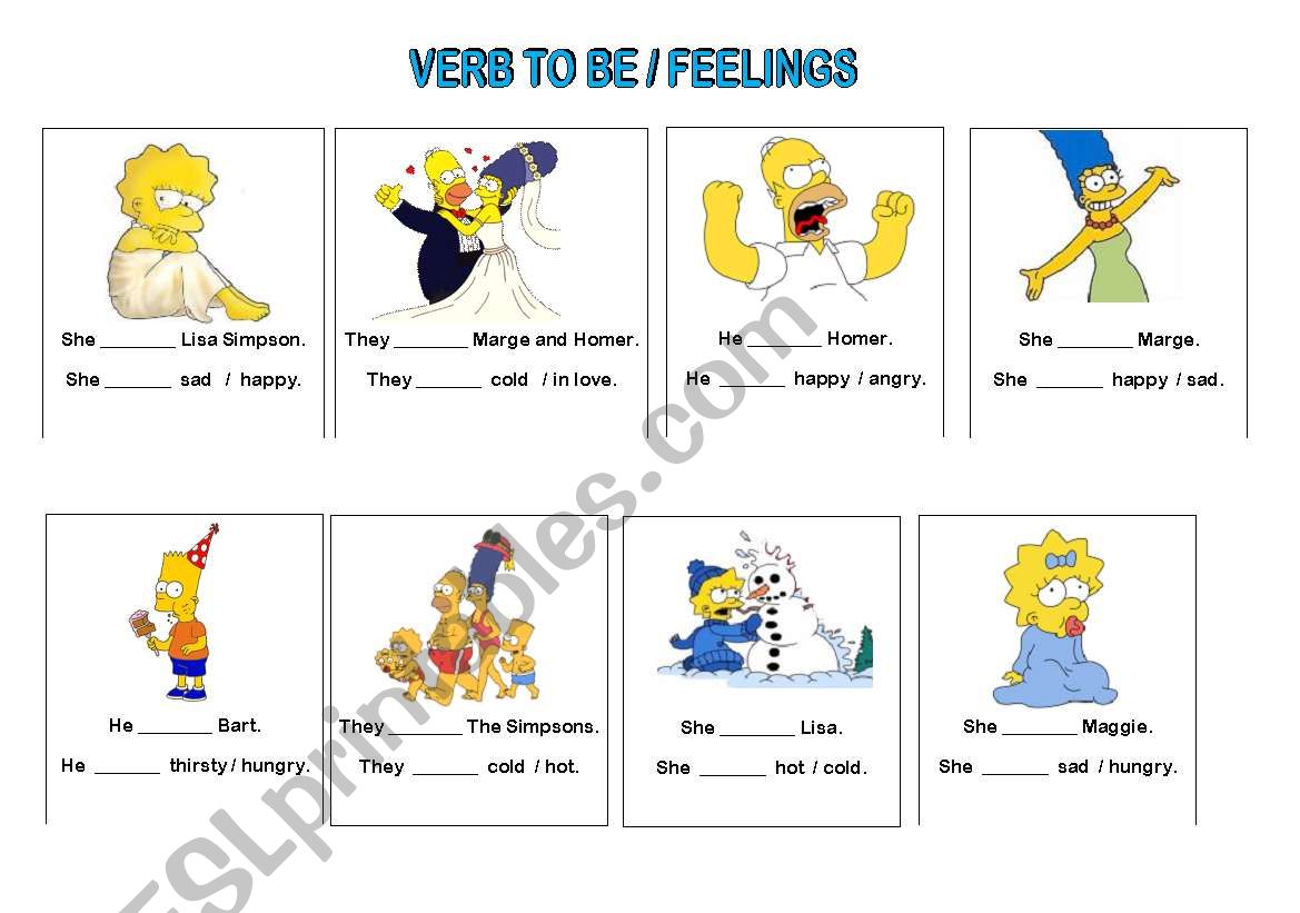 TO BE / FEELINGS worksheet