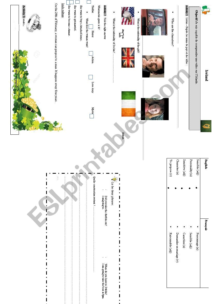 Leap Year movie worksheet